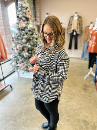 Midnight Frost Plaid Shacket