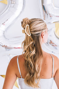 Open Hair Clip | Medium | Champagne Toast