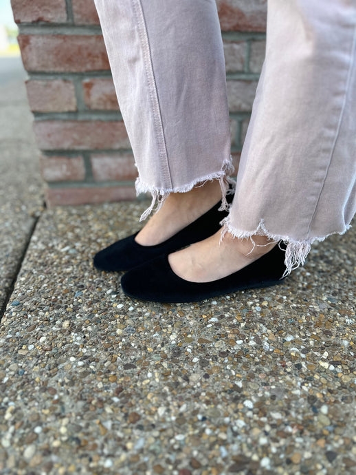 Black Velvet Flat