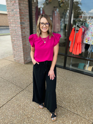 Fuchsia Flutter Blouse