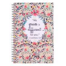 Load image into Gallery viewer, Grace Sufficient 2 Cor. 12:9  Wirebound Notebook