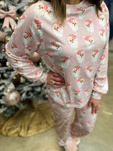 Load image into Gallery viewer, Christmas Santa Striped Pajama Set