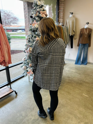 Midnight Frost Plaid Shacket