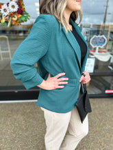 Load image into Gallery viewer, Greenwood Ruched Sleeve Blazer