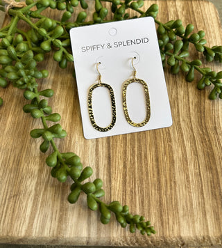 Sienna Oval 18K Gold Plated Earrings