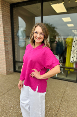 Radiant Edge Collared Blouse