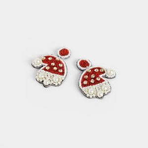 Santa Hat Beaded Earring