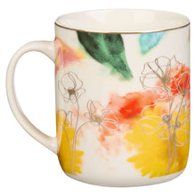 Load image into Gallery viewer, White/White Floral Great Is Mug