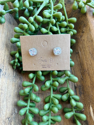 Square Cubic Zirconia Earrings