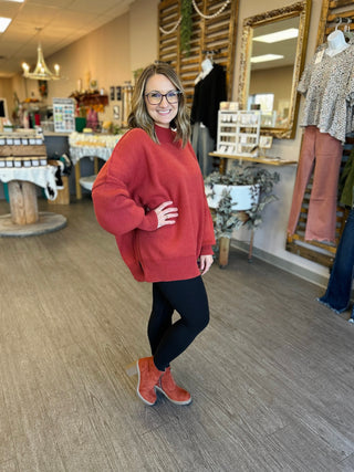 Easy Days Sweater in Rust