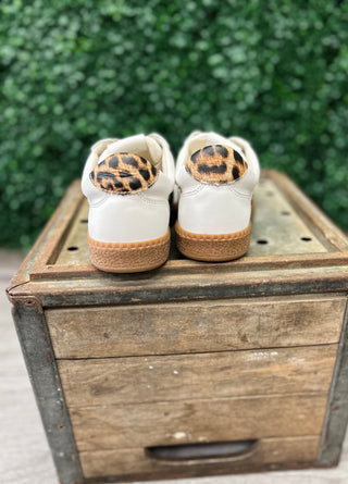 White Leopard Heads Up Sneaker