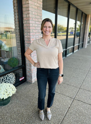 Autumn Glow V Neck Blouse