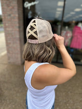 Load image into Gallery viewer, Vintage Faux Leather Crisscross Hat