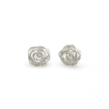 Load image into Gallery viewer, Rosette Stud Earrings