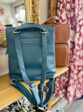 Convertible Vegan Leather Backpack