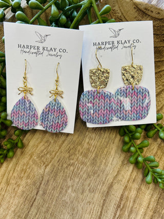 Knit it Out Dangle Earrings