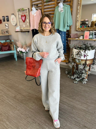 Grey Horizon Quilted Set