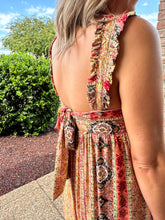 Load image into Gallery viewer, Boho Print Tie Back Jumpsuit