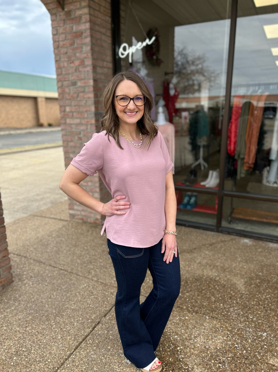 Blushing Mauve Blouse