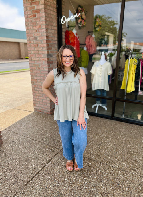 Eucalyptus Charm Sleeveless Top
