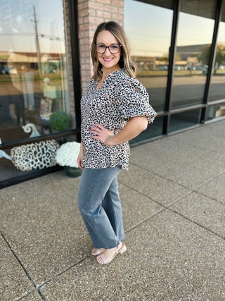 The Blushing Leopard Babydoll Top