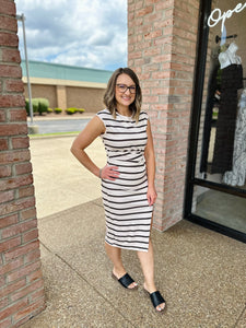 Black & Cream Twist Dress