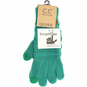 Solid Cable Knit Gloves