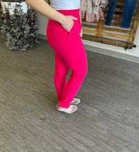 Load image into Gallery viewer, Fuchsia Relaxed Stretch Slacks