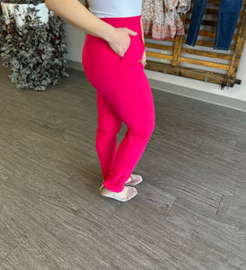 Fuchsia Relaxed Stretch Slacks