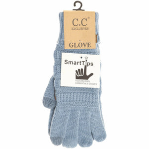 Solid Cable Knit Gloves