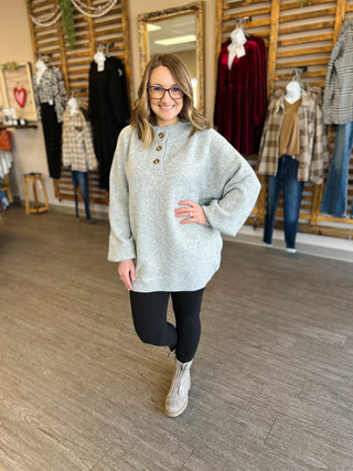 Fireside Button Neck Sweater