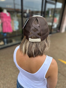 Tri-Color Stone Wash Crisscross Hat