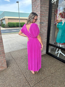 Magenta Ribbed Maxi