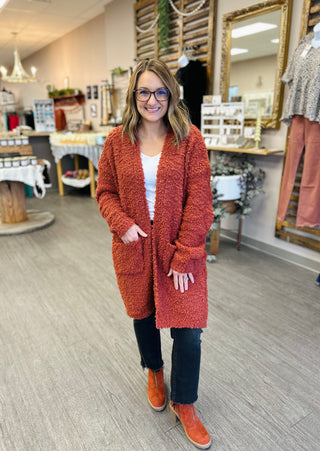 Forever Cozy Pumpkin Cardigan