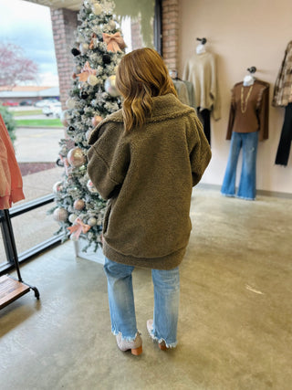 Toasty Timber Sherpa Coat