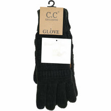 Load image into Gallery viewer, Women&#39;s Knit CC Gloves with Fuzzy Lining