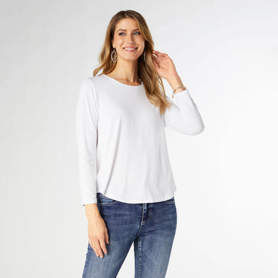 White Long Sleeve Lux Tee