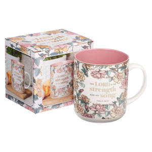 White/Pink Roses My Strength Mug