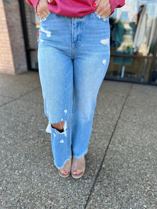 90's Vintage Ankle Flare Distressed