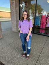 Load image into Gallery viewer, Washed Ribbed Short Sleeve Top
