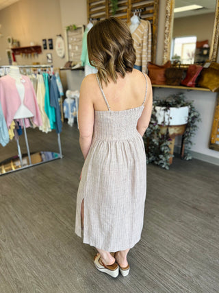 Warm Drift Button Dress