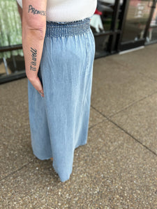 The Savannah Chambray Maxi Skirt