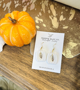 Pumpkin Patch Ivory Charm Earrings