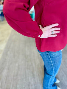 Merlot Studded Blouse