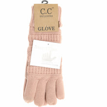 Load image into Gallery viewer, Women&#39;s Knit CC Gloves with Fuzzy Lining