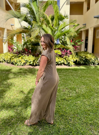 Off The Coast Striped Jumpsuit