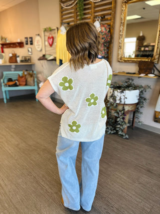 Greenhouse Grace Open Knit Top