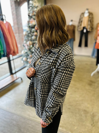Midnight Frost Plaid Shacket