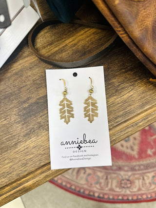 Golden Leaves Dangle Earrings