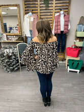 Load image into Gallery viewer, Off The Shoulder Leopard Blouse